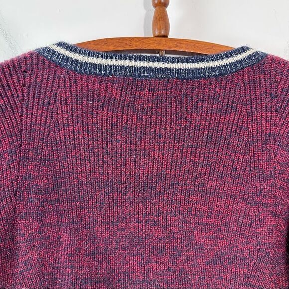 Scotch & Soda Nomadic Dreamer Lace Up Sweater in Burgundy - Picture 9 of 11